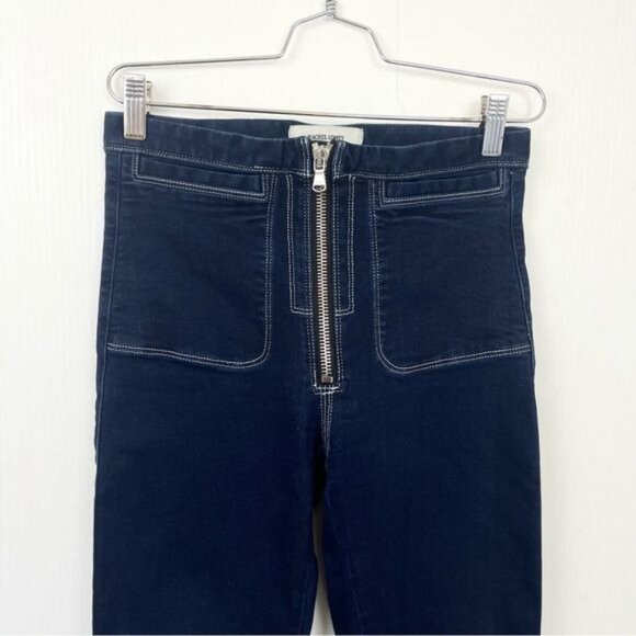 RACHEL COMEY Mid-Rise Straight Leg Jeans  Exposed zipper size 0 - Picture 2 of 7